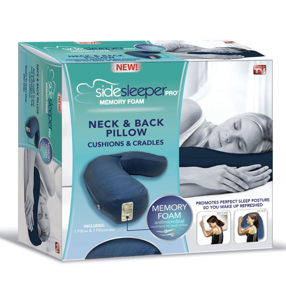 Side Sleeper Pro - Almohada Ergonómica de Espuma Memory Foam