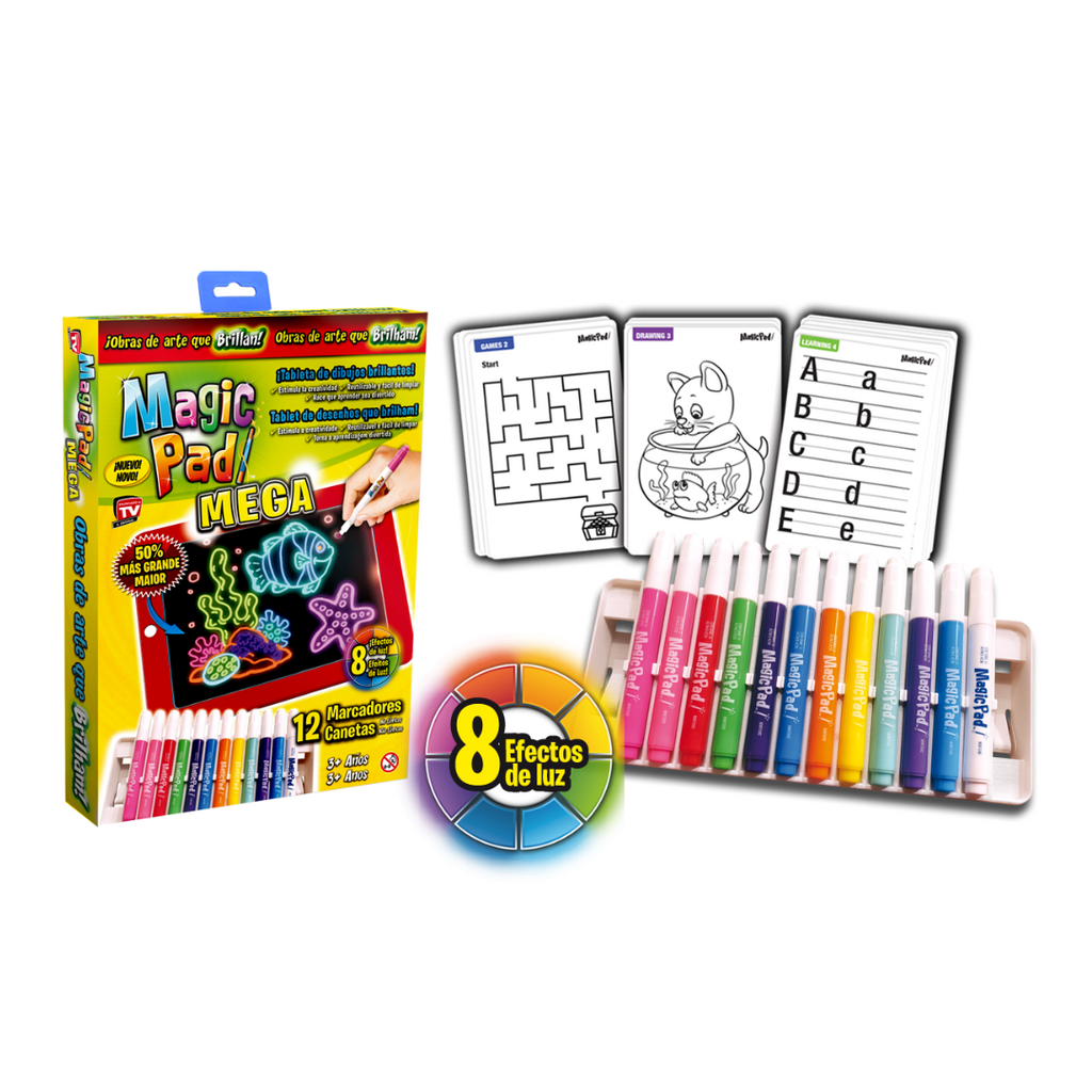 Magic Pad – Tábua de desenho luminosa para criatividade sem limites
