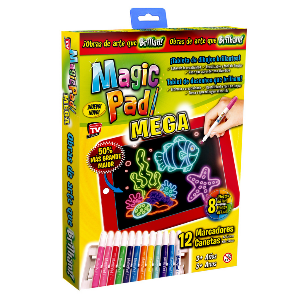Magic Pad – Tábua de desenho luminosa para criatividade sem limites