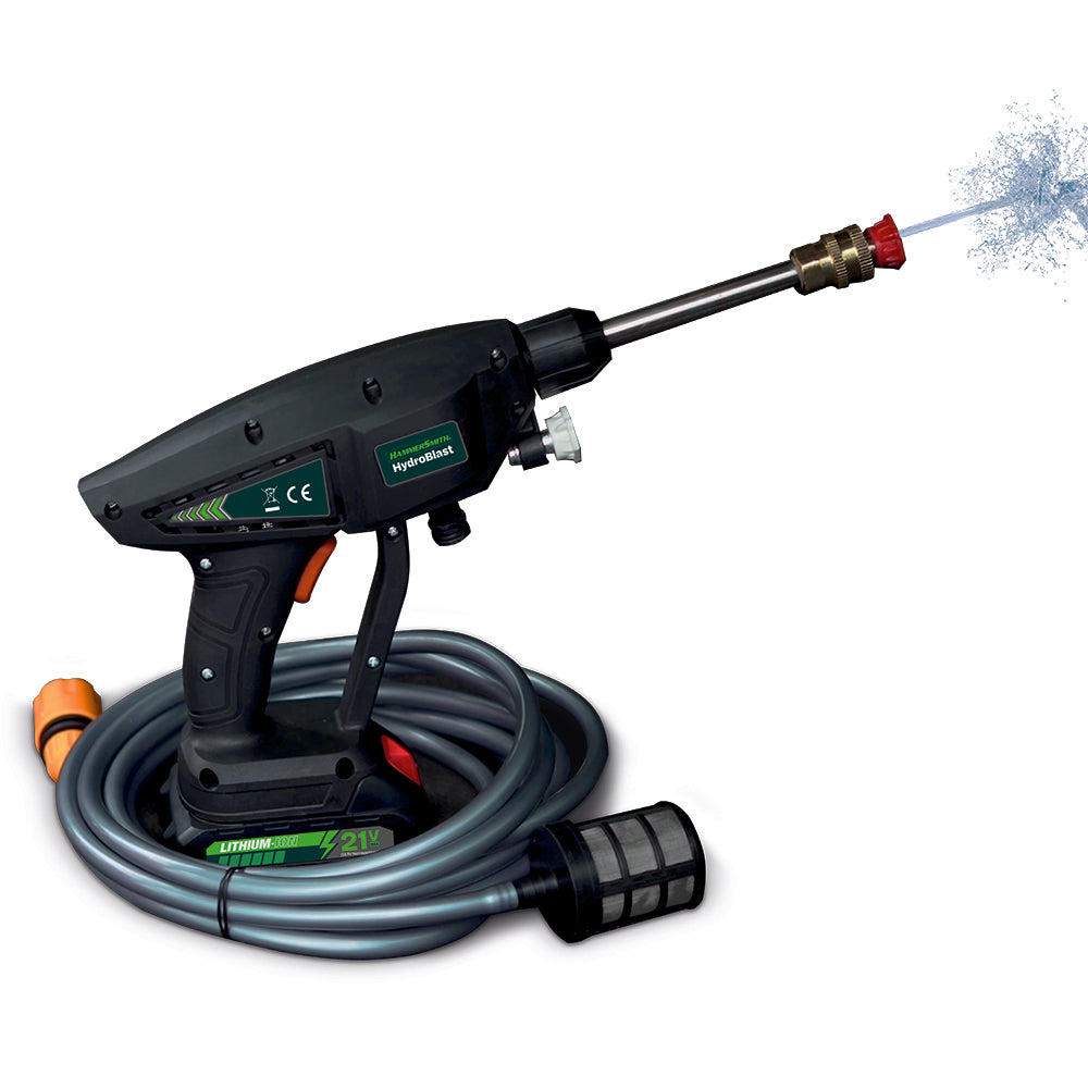 HydroBlast Pistola de Água a Pressão Sem Fios 21V – Limpeza sem Limites