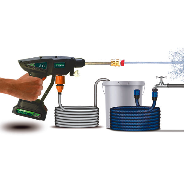 HydroBlast Pistola de Água a Pressão Sem Fios 21V – Limpeza sem Limites